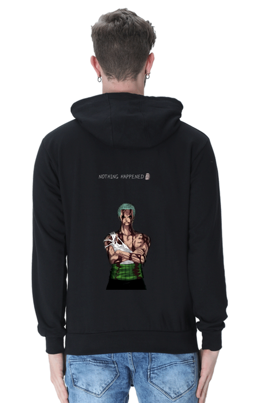 "Nothing Happened" Zoro Hoodie – One Piece Tribute