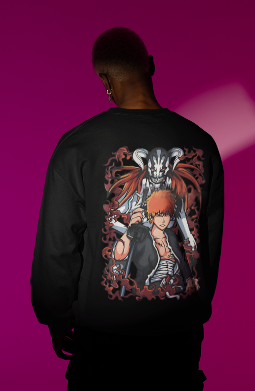 "Hollow Within Crewneck – Bankai Front, Reaper Fury Back"